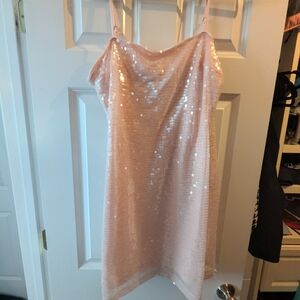 June & Hudson Blush Sequin Dress